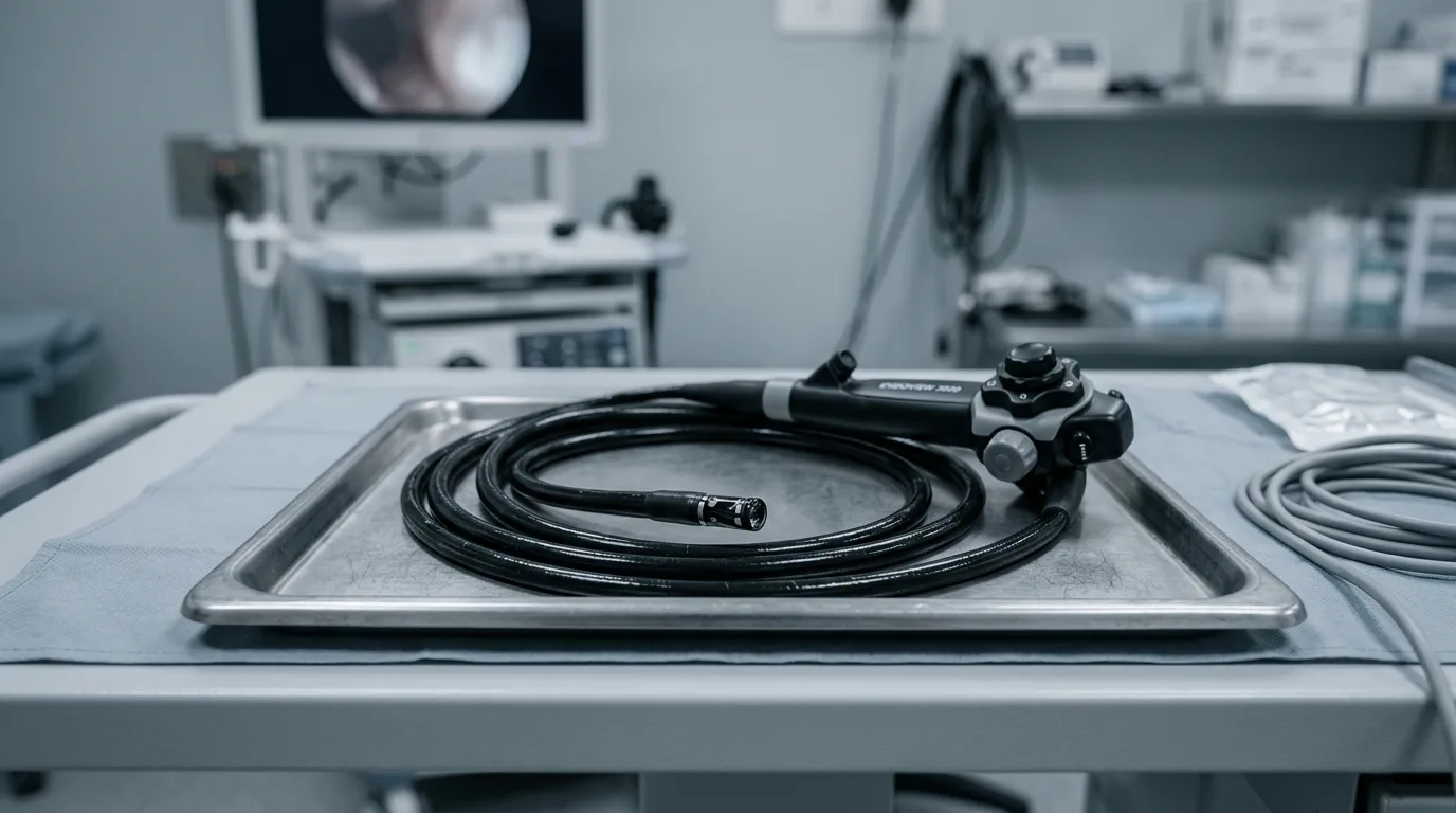 Fiber pigtail exiting a laser module, component-level close-up